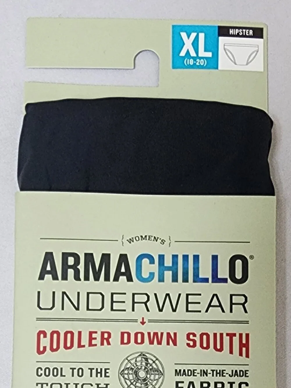 Duluth Trading Armachillo Hipster Panties - Black - XLG